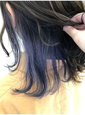 グレージュカラーボブウルフ黒髪ココアベージュ【市川】