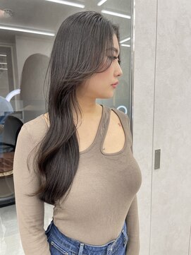 ロンド マーレ 天神大名店(Lond mare) 韓国くびれヘア　韓国巻き　韓国風ヘア　前髪　顔まわりレイヤー