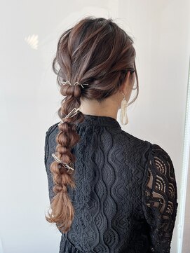 レシェル 松阪(RECIEL) ロングあみ下ろしスタイル