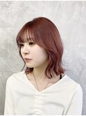 韓国ボブ×ピンクブラウン