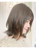 結べるボブ　レイヤーボブ　ミディアムレイヤー