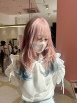 リー 梅田(Lee)&nbsp;ブリーチ2～3回必須/エンドカラー/裾/デザイン/ピンク/水色