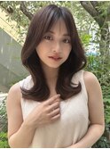 大人かわいいナチュラルカラーくびれヘア【肥田亜沙美】