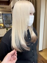 ダアッカ(da acca) 裾カラー寒色ブラウン