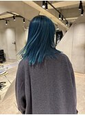 bibito  ターコイズブルー　ブリーチ　ブルー