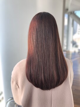 ザックラフィネ(ZACC raffine) 地毛風ストレート/チェリーピンク/ワインレッド