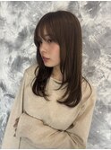 顔周りレイヤー/セミロング/20代/30代