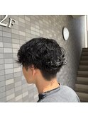 メンズカット×波巻きパーマ