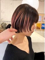 ルーム(Loom.)&nbsp;デザインカラーコントラストハイライト切りっぱなしボブ