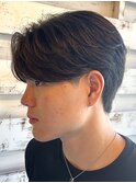 ショートセンターパート/ニュアンスパーマ/ニュアンスフェザー