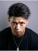 フェザーショート　ニュアンスパーマ　センターパート　毛流れ