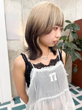 ノエ(noe) くびれヘア/アプリコットオレンジ/ハイライトカラー/栄k71