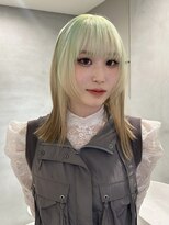 ペレ アネックス 大阪梅田茶屋町店(PELE ANNEX)&nbsp;ホワイトグレージュ/デジタルパーマ/フェザー/梅田