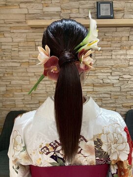 成人式/卒業式セット☆和装/袴/パール/花かんむり/まとめ髪/上品