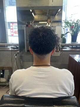 タメ(tame-) サーフカール/フェザーパーマ/ブルーブラック【都賀/メンズ】