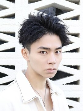 エース(ACES) 刈り上げショートアップバング無造作パーマリクルート