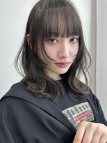 天神美容室&nbsp;ウルフレイヤーカットハッシュカットグレージュ