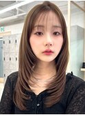 新杉田顔周りレイヤーボブハッシュレイヤー結べるレイヤーカット