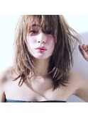 ソフトウルフレイヤースタイル×グレージュカラー　Belle吉祥寺