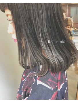 レリコ ニド(Relico-nid) 眉上バング×透明感ロブ