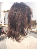 【Marl】ピンクバイオレットの抜け感ウルフミディアム♪