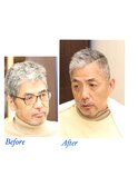 50代60代ワイルドツーブロックソフトモヒカンベリーショート