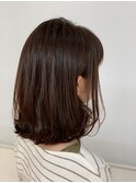 大人女性　20代30代4代　大人可愛いピンクベージュ　外ハネボブ