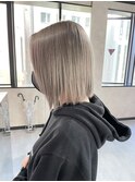 さらちゅあ☆グレージュ切りっぱなしボブ