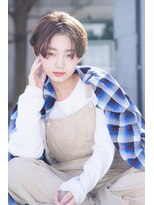 メーヴェ(Mowen) mowen 南堀江ハンサムショート×ミルクティーベージュ×外国人風