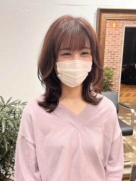 ヴィップルーム(viproom) くびれミディワンカールラベンダーベージュショコラベージュ