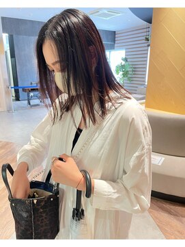 カミエ(kamie) ＊伸ばしかけボブ 切りっぱなし 髪質改善 ミディアム 三宮美容室