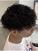 ツイストスパイラル波巻きパーマメンズカットメンズパーマ波巻き