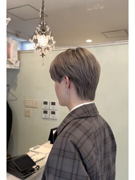 カルム(calme) シースルーマッシュシルバーカラーダブルカラー