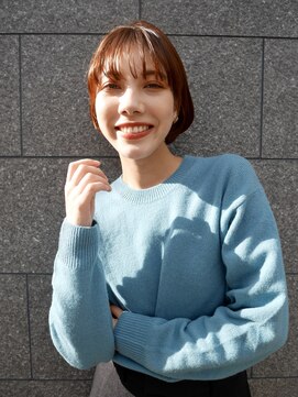 シュシュ(shushu) 顔まわりカット/ノンジアミンベージュ 【有海一生】/髪質改善