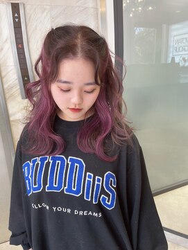 リリー(Lilley) (lilley内堀)ヘアアレンジ×インナーカラー×ブリーち