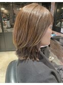 20代30代40代くびれヘア似合わせカット白髪ぼかしアースカラー