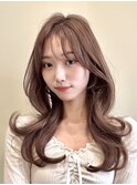 韓国風/レイヤー/小顔/前髪カット/髪質改善/グレージュ/透明感