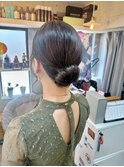 【ヘアセット】 シンプル上品まとめ髪スタイル 茅ヶ崎ヘアセット