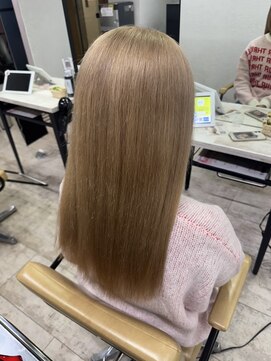 アジールヘア 所沢プロペ通り店(agir hair) ミルクティーベージュメルティカラー似合わカットブリーチ所沢
