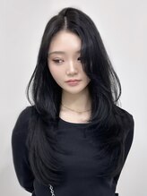ロムーク 表参道(LOMKH) 新生活はエクステイメチェン/美髪/ワイドバング/ブルーブラック