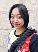 コリアンブルー　顔まわりカット　京都美容室　進詩織