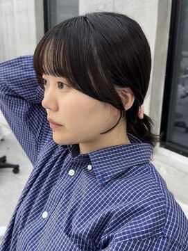 ビューブルー 亀戸錦糸町(VIEW BLUE) ◎美髪カールチェリーブラウンロングセミディ似合わせ前髪