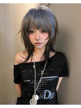 ハコ プラス(HACO+) 【Haco+】Nova_くすみブルー_ブリーチ