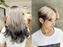 抜きっぱなしブロンド シルバーベージュ インナーグリーン【千葉/千葉駅/千葉中央/ケアブリーチ】