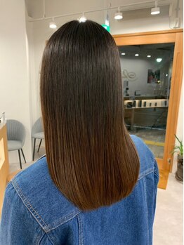 【1か月分のホームケア付き☆カット+カラー+コアミートリートメント\15400】極上のうるツヤ髪へ【橋本】