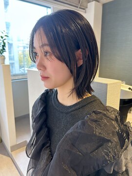 レイヤーボブ/長め前髪/顔まわりカット/くびれボブ/髪質改善