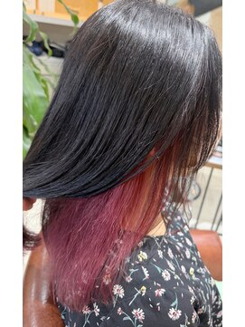 アルファ(Hair Salon alpha) 【大人可愛い×艶感】ラベンダーアッシュ×チェリーピンク