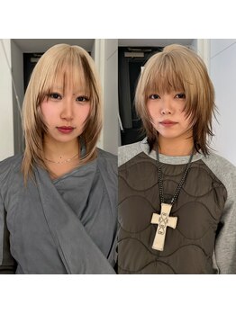 ノラ シンディ(NORA CYNDY)の写真/ハイトーンをもっと可愛く。顔周りの似合わせで完成度UP！