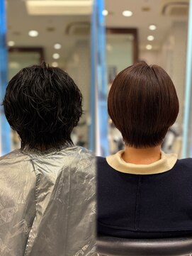 パーマ落としラボ アピッシュ 銀座(apish) 艶髪ナチュラルストレート×パーマ落とし