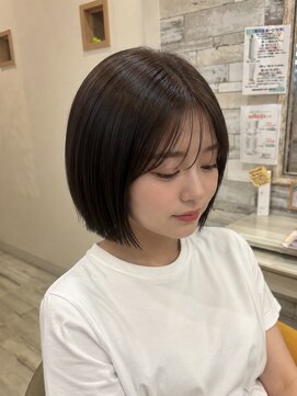 フゥカ 売市店(fuka) まとまる大人ボブ×ブラウンカラー 八戸